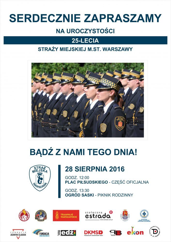 25 lat Straży Miejskiej m.st. Warszawy - plakat