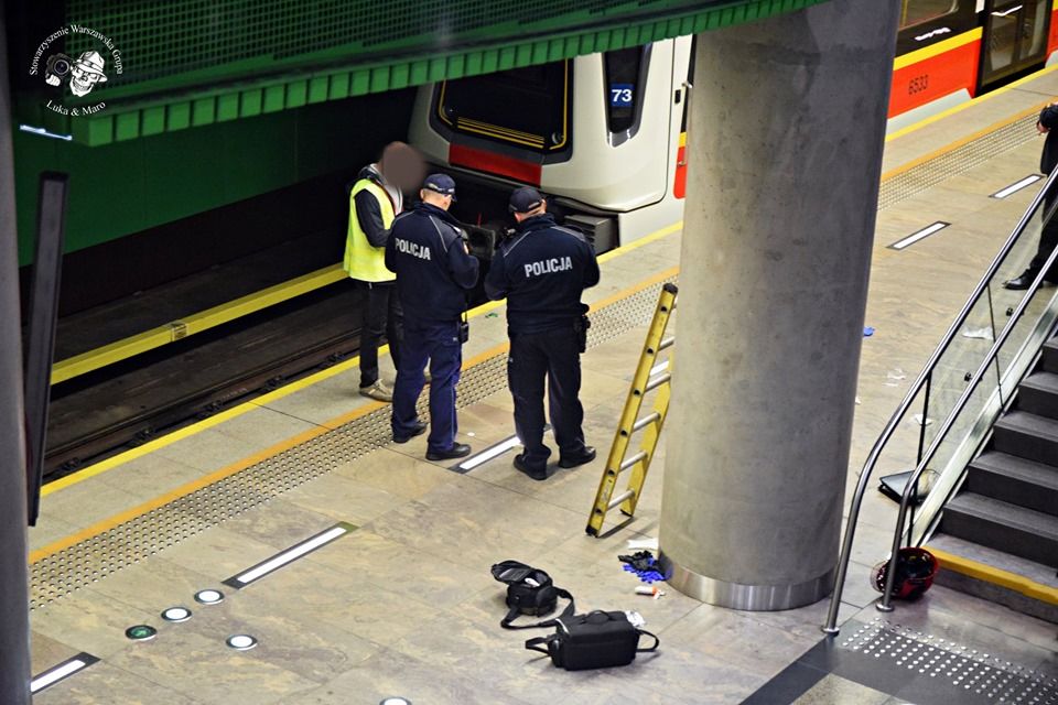 Wypadek na stacji metra Stadion Narodowy