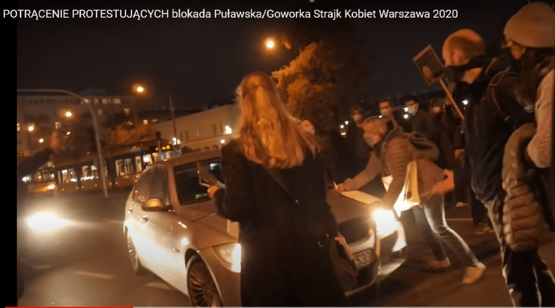 Kierowca BMW, który wjechał w protestujących to funkcjonariusz ABW