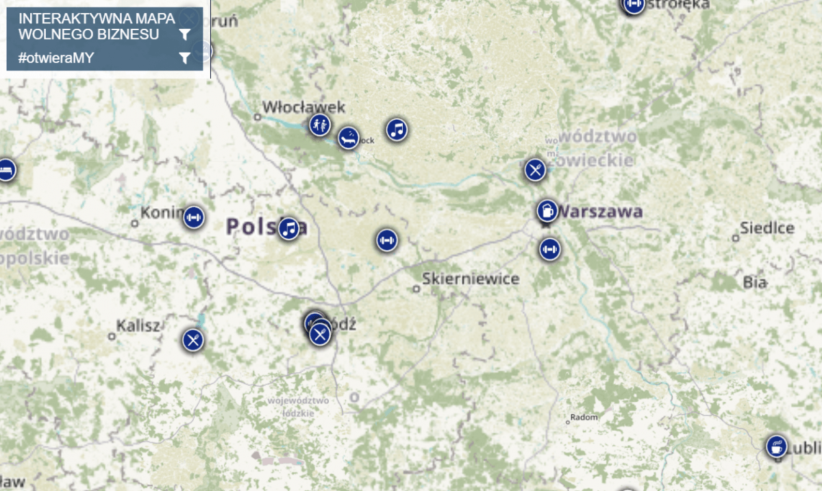 #otwieraMY - mapa lokali, które będą otwarte od 18 stycznia pomimo zakazu