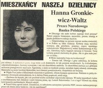 Hanna Gronkiewicz-Waltz MIESZKANIEC NR 12/1992