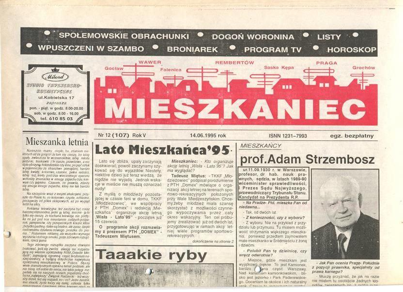 Prof. Adam Strzembosz MIESZKANIEC NR 12/1995
