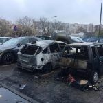 Pożar dwóch samochodów na Targówku