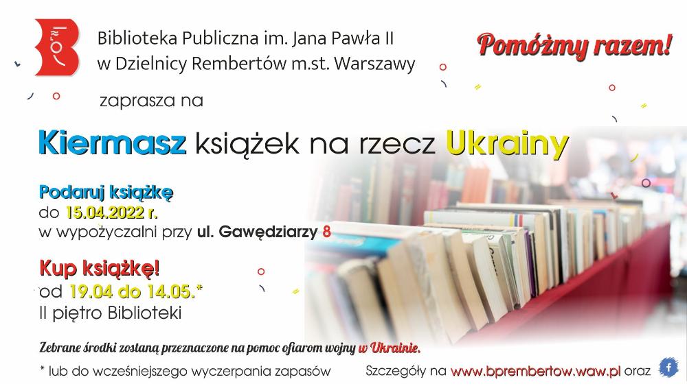 Kiermasz książek na rzecz Ukrainy w Rembertowie