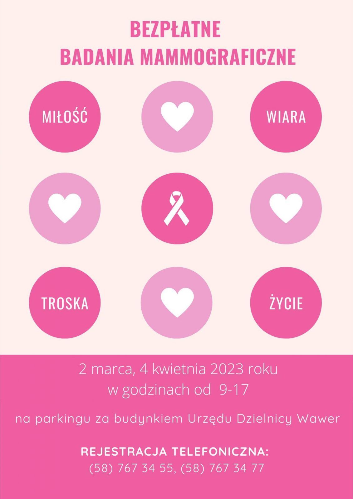 Bezpłatna mammografia w Wawrze i na Targówku