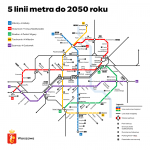 Warszawa planuje 5 linii metra