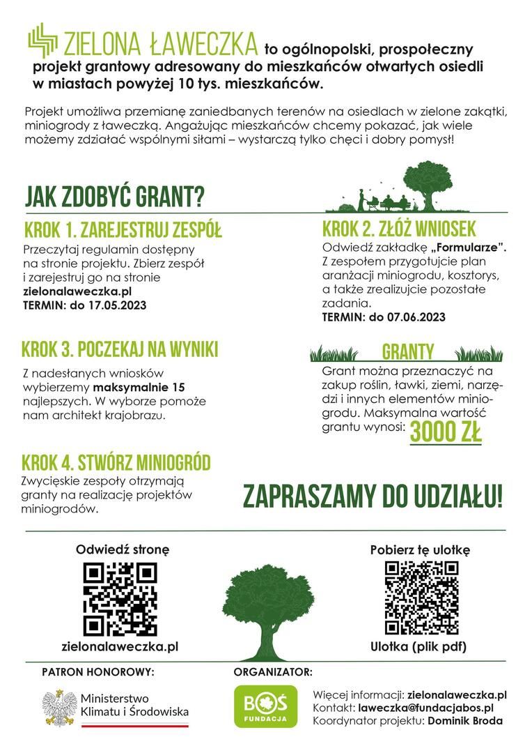 IX Edycja konkursu „Zielona Ławeczka”