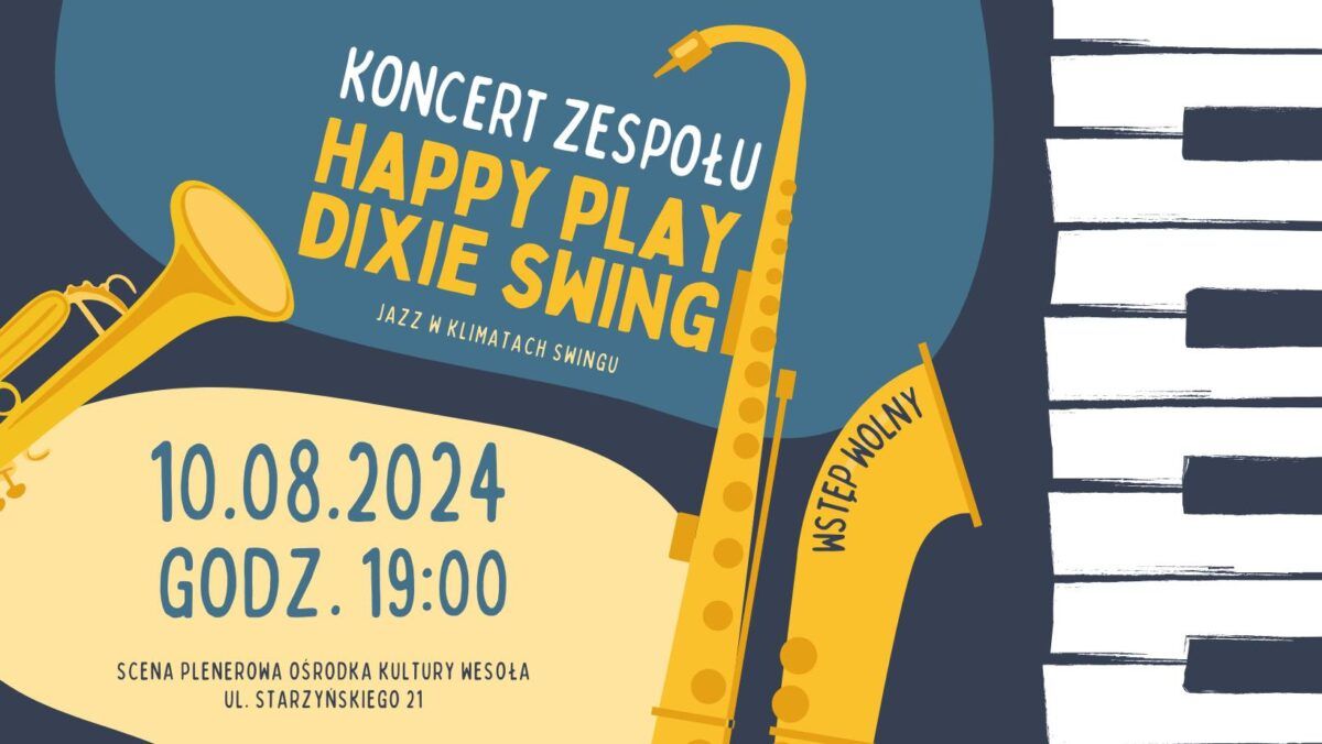 Koncert plenerowy zespołu Happy Play Dixie Swing fot. Ośrodek Kultury Wesoła