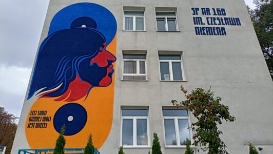 mural Czesław Niemen, foto Szkoła Podstawowa nr 168