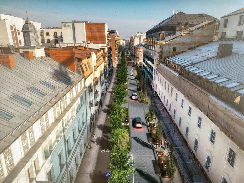 Okrzei po przebudowie wizualizacja graf. ZDM Warszawa
