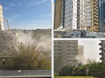 Zakurzeni i wkurzeni rozbiórka hotelu Felix Foto od Czytelnika