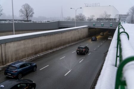 System zabezpieczania przed gołoledzią w tunelu Wisłostrady, fot. Zarząd Oczyszczania Miasta Warszawa