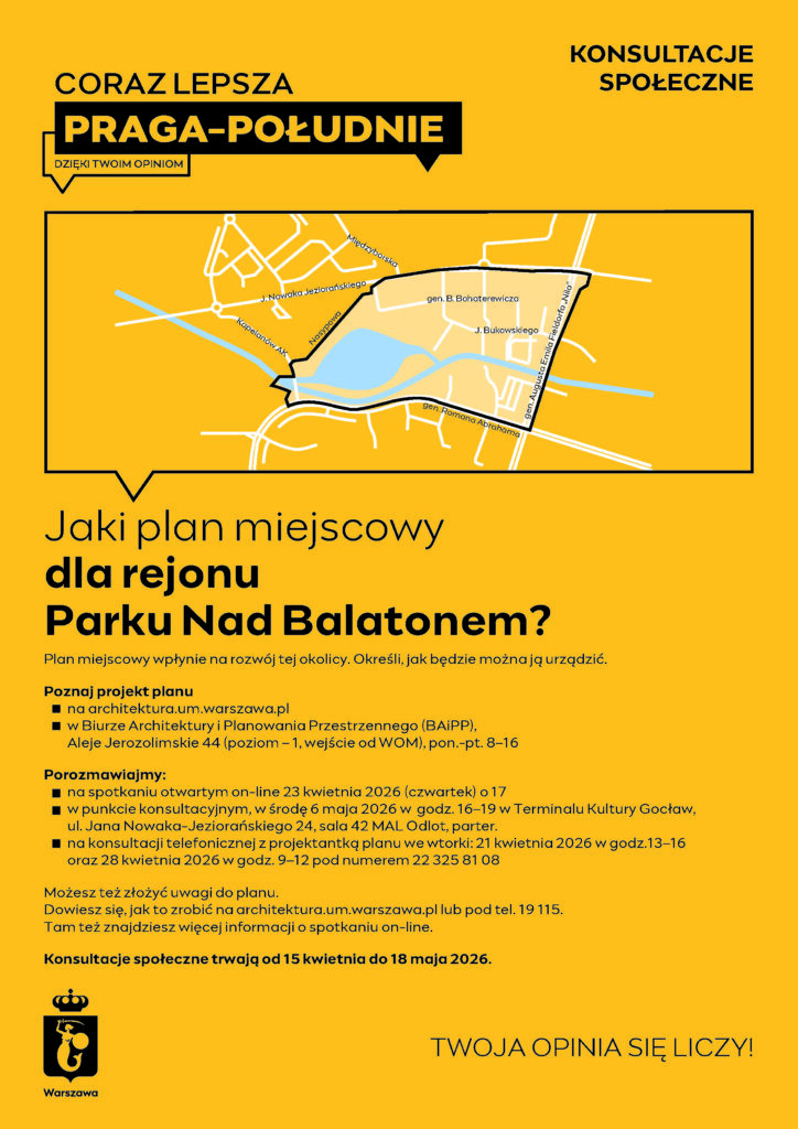 plan miejscowy dla rejonu Parku Nad Balatonem Foto UD Praga Południe