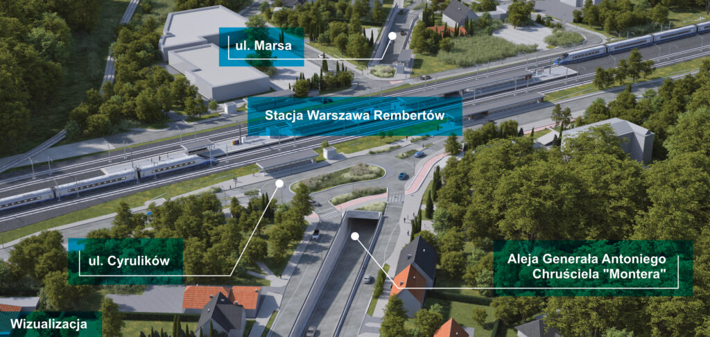 Rembertów bez korków przy torach – powstaje nowy tunel na ul. Marsa Foto PKP PLK via Euvic
